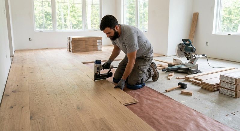 White Oak Floor Installation in San Antonio, TX