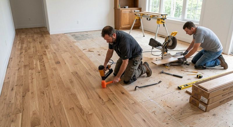 White Oak Floor Installation in San Antonio, TX